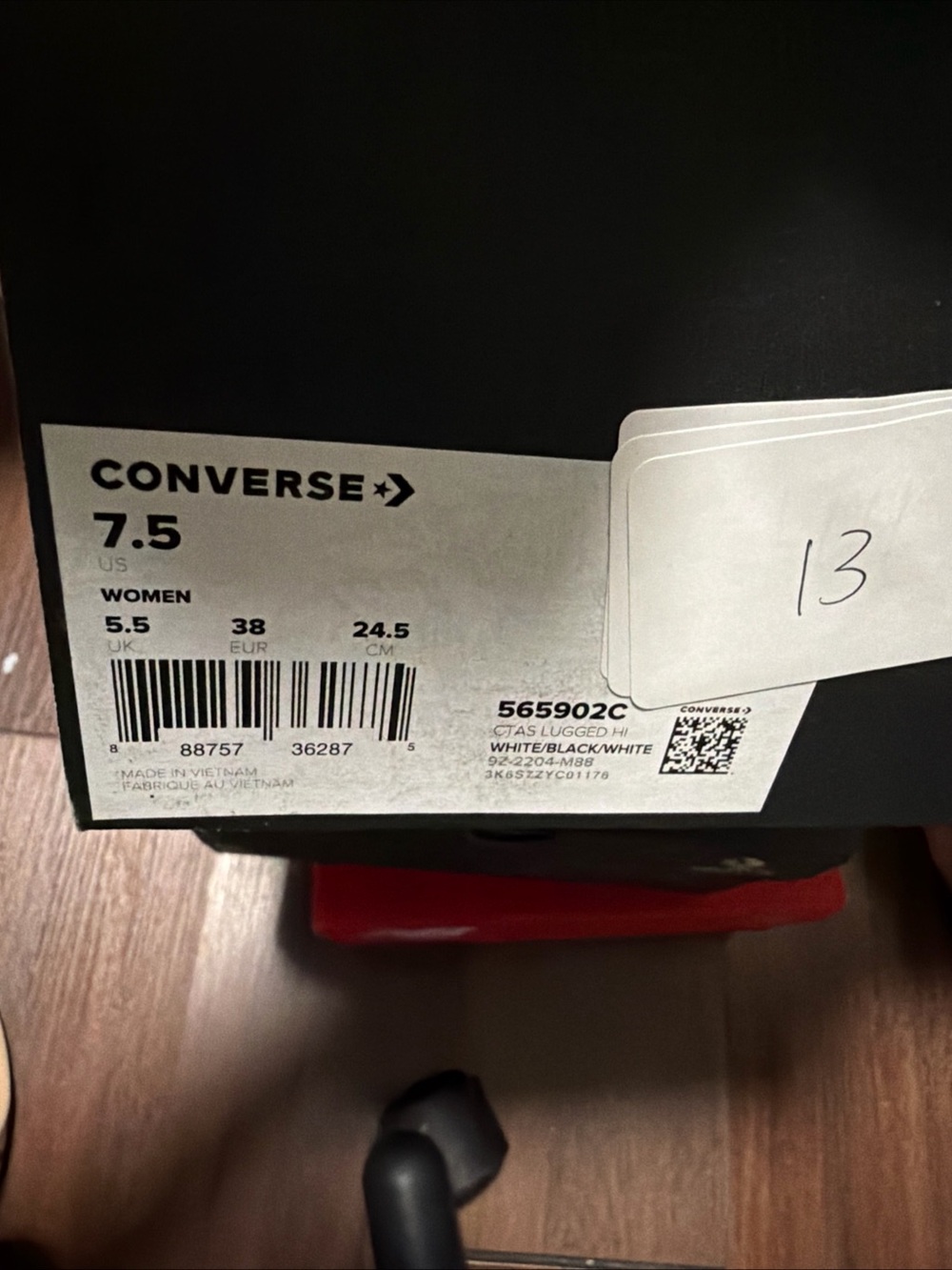 CONVERSE Women's Chuck Taylor All Star Lugged Canvas Upper Boots Sz 7.5m - Picture 5 of 5